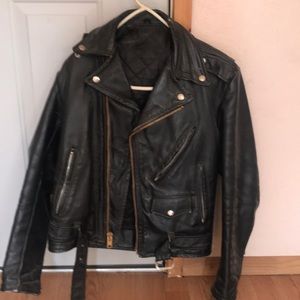 Women’s leather biker jacket